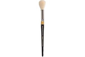 KINGART Premium Original Gold 9265-14 Round MOP Series Artist Brush, Soft Synthetic Natural Hair, Short Handle, for Acrylic and Oil Painting, Size 14
