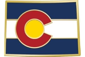 CROWN AWARDS Colorado State Flag Pins - Shape Of Colorado Lapel Pins