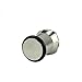 Longbeauty 2Pcs Single Flare Stainless Steel White Zircon Set Clear CZ Tunnel Expander Plugs Stretcher With O-Ring (#Clear-4mm(6g))