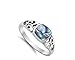 Women's Unique Simulated Abalone Beautiful Ring New .925 Sterling Silver Band Sizes 4-10
