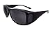ELLITE HD Clear Vision UV Protection Wraparound Glasses Wear Over Sunglasses Eyewear -Black