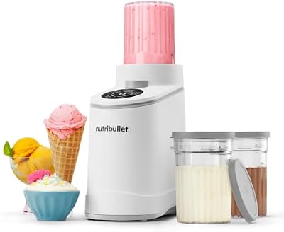 Chill – Gelatiera per Gelato, Sorbetto, Smoothie, Frozen Yogurt, Ice Cream, 5 Programmi Automatici, Macchina per Gelato, 3 Contenitori con Coperchio, Ideale per Famiglie, Bianca (NBD0503W)