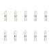 10 Pack Frosted Lense Dimmable T4 Q35/G5.3FR/120V G5.3 JCD 35 Watt 35W 120 Volt Halogen Light Bulb Electric Oil Warmer Replacement Warmer Oil Aromatherapy Lamp Incense Diffuser Dimming Wax Burner