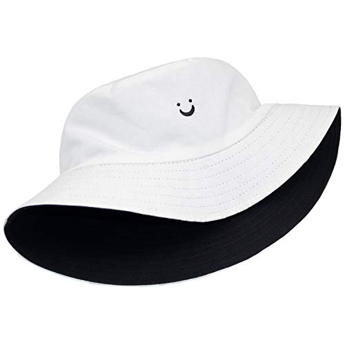Bucket Hat Unisex Smile Face Embroidery 