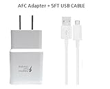Samsung Adaptive Fast Charging Wall Charger for Galaxy S7 S7 Edge Note 4, Edge, S6/S6 Edge/ Edge+, S6 Active, Note 5