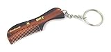 GBS Handmade Sawcut Men's Beard Mustache Comb - with Keychain - 2 3/4