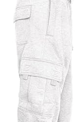 Men's Cargo Sweatpants Casual Fleece Joggers Loose