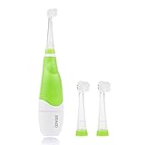 Kids Baby Toothbrush, ALLOMN Oral Care Baby Sonic Electric Toothbrush with 2 Brush Heads Soft Bristle LED Lights (Green Color) ...