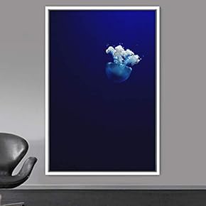 signwin Framed Canvas Wall Art Jellyfish Bedroom Colorful...