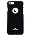 GOOSPERY Pearl Jelly for Apple iPhone 6S Case (2015) iPhone 6 Case (2014) Slim Thin Rubber Case (Black)