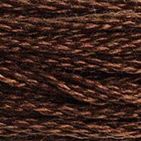 DMC 117-898 6 Strand Embroidery Cotton Floss, Very Dark Coffee Brown, 8.7-Yard