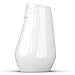 TASSEN Porcelain Tall Flower Vase, Laid-Back Face Edition, 9 inches, White (Single Vase)