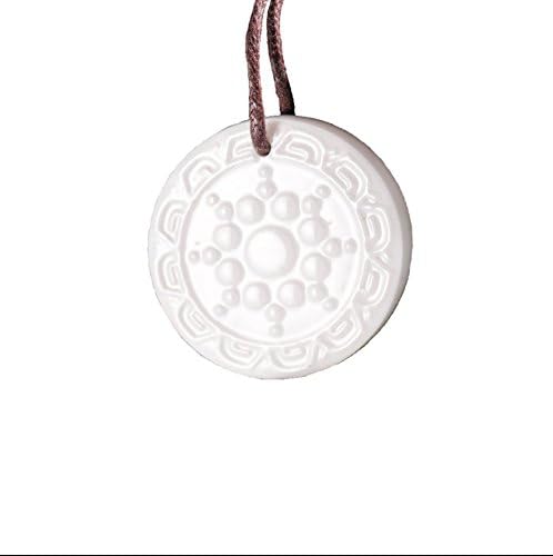 Volcanic Rock Radiation Protection Pendant Anti- Radiation Negative ion Balance Quantum electromagnetic Field Capability Biological Science Antistatic (White)