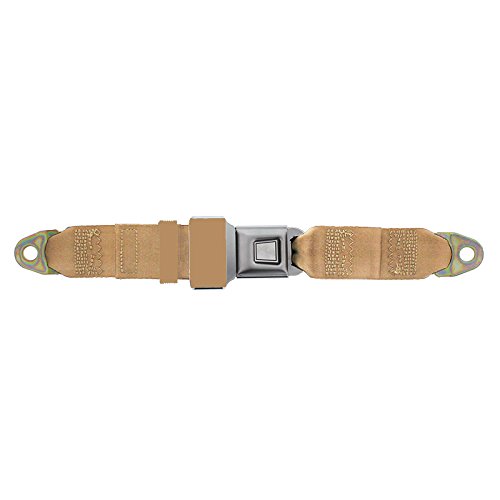 Click Here to See More Images Universal Lap Seatbelt, Metal Button 60 Inch, Tan