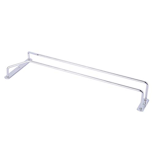 Baynne Wine Glass Rack Hanging Chrome Plated Stemware Holder Under Cabinet Home Bar - Thumbnail 7