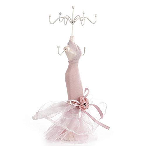 Betued Jewelry Rack Earrings Display Jewelry Display Rack Holder Lady Model Earring Mannequin Princess Dress Necklace Stand Holder Hanging Necklace