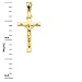 10K Yellow Gold Linear Cross 1.15