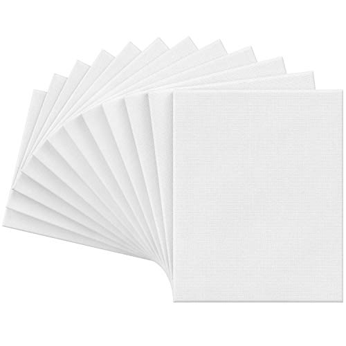Arteza Paint Canvases for Painting, Pack of 12, 8 x 10 Inches, Blank
