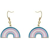 Heart Shape Pride Dangle Earrings Gay and Lesbian LGBT Pride Gifts Jewelry