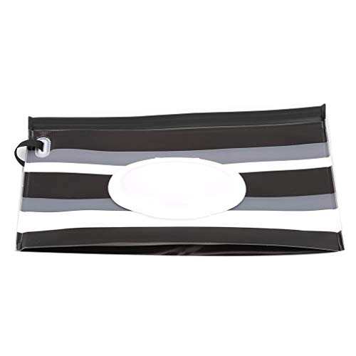 GUAngqi Wet Wipe Pouch Bag Holder Case Reusable Refillable Travel Wipes Dispenser Portable Baby Wet Wipe Box,Sstripe