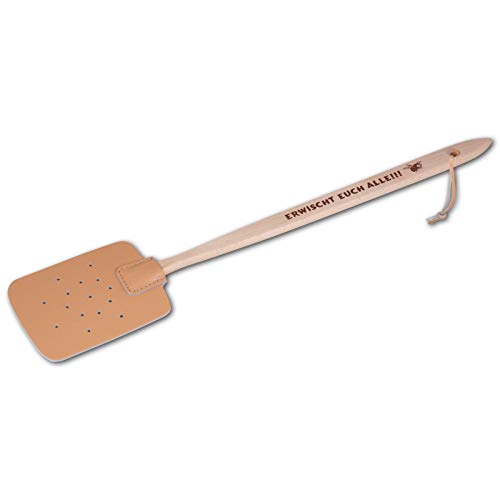 Fliegen-Klatsche aus Holz & Kunstleder (47,5 cm)