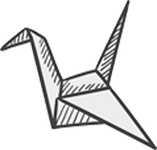 Amazon Com Simple Pen Sketch Origami Crane Cartoon Vinyl Decal Sticker 2 Wide Arts Crafts Sewing