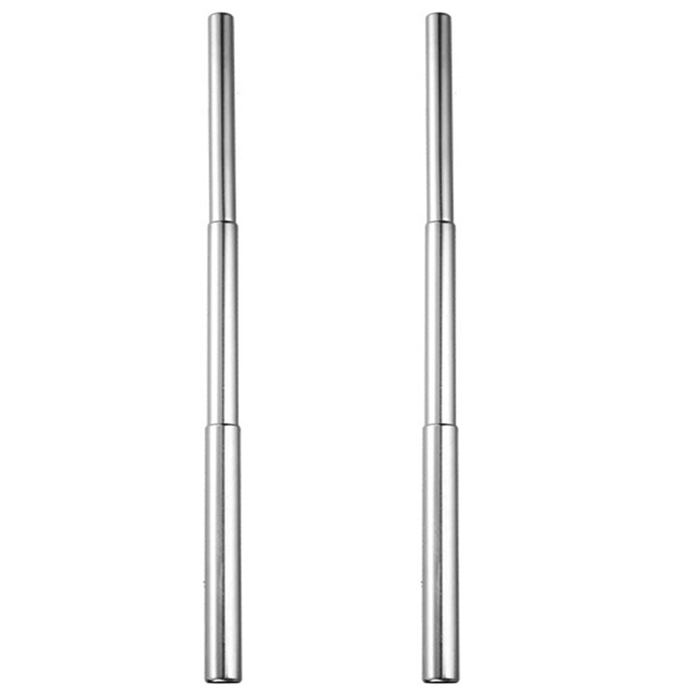 2 Pcs Reusable Stainless Steel Telescopic Collapsible Straws - Portable Metal Drinking Straws for Travel & Home