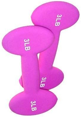 SALE!!! Four 3lb Neoprene Coated Hand Weights Combine To Form Two 6lb dumbbells