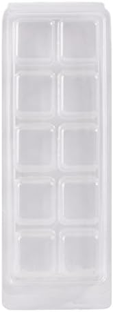 World Of Moulds 10-Cavity Wax Tart Clamshell Mould, 21 x 7.7 x 1.75 cm, Transparent
