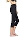 Delfin Women's Heat Maximizing Neoprene Workout Capri, Black, L