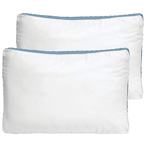 mDesign King Size Gusseted Quilted Bed Pillow Set Premium Quality and Hypoallergenic Pillows