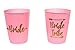 14 Bride and Bride Tribe Bachelorette Party Cups, Bridal Shower Cups for Bachelorette Party, Bridal Shower - Pink and Gold, 16 Ounces