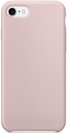 iPhone 8 Case, iPhone 7 Case,LINDIANSHUMA Liquid Silicone Gel Rubber Case with Soft Microfiber Cloth Lining Cushion for Apple iPhone 8 (2017) / iPhone 7 (2016),Pink Sand