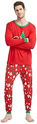 shelry Matching Family Pajamas Xmas Red Tree Pjs