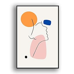 Framed Canvas Wall Art for Living Room, Bedroom Minimalist Abstract Canvas Prints for Modern Home Decoration Ready to Hang - 16"x24" inches