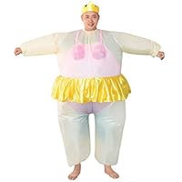 HHARTS Ballet Inflatable Costume Blow up Ballerina Costume for Halloween Cosplay Party Christmas (Pink)