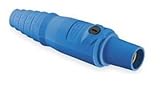 Hubbell Wiring Systems HBL300FBL TPE Single Pole Female Plug, 300 Amp, 600VAC/250VDC, Number 4 - 2/0 Cable Size, Blue