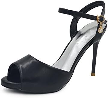 Melesh Fashion Sandals for Women School Girls Platform Dress Peep Toe High Heeled Pumps Sandals White
