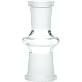 12-237 SCIENTIFIC INDUSTRIAL JOINTS - FEMALE TO FEMALE ESSENTIAL ADAPTER W/ RING 180 CLEAR 18MM FEMALE TO 14MM FEMALE