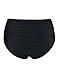 Hilor Women's Solid Shirred High Waisted Swim Bottom Side Ruched Bikini Briefs