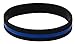 Emblematic Jewelry Police Officers Patrol Awareness Support Thin Blue Line Silicone Wristband Bracelets Value Pack (1 bracelet)