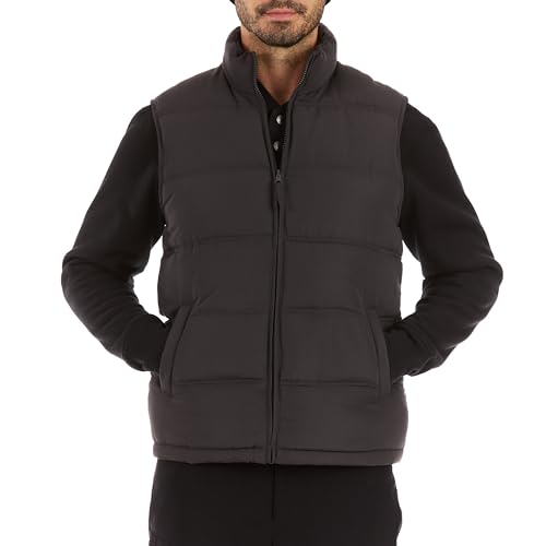 Smith's Workwear Men's Puffer Vest Outerwear, Coal dust, X-Large