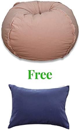 Bean Bag Chair Soft and Comfortable (Dusty Pink, Large)