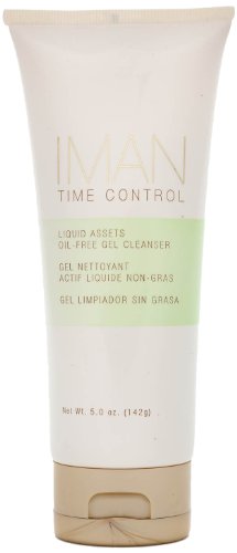 Iman Cosmetics Time Control Liquid Assets Oil-Free Gel Cleanser, 5 Fl.oz/148 ml