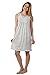 Women's Sleepwear & Pajama - Cotton Blend Casual Night Dress Smok Sleeveless Nightgown By Caldore
