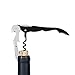 True Brands TrueTap Double Hinged Waiters Corkscrew, Top-notch Stainless Steel Opener with Foil Cutter Built to Last Wine Key Black, Set of 1