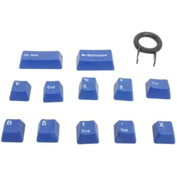 Rosewill 104 Keys Mechanical Double Shot Keycaps with Puller for Mechanical Keyboards, Blue (RIKC-13002)