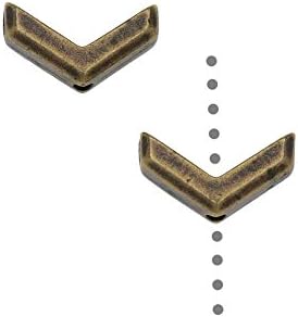 TierraCast Pewter Beads, Faceted Chevron Design 5.5x10mm, 2 Pieces, Brass Oxide Finish