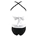 Tueenhuge Retro Vintage Elegant Bikini Two Piece Swimsuits High Waisted Swimwear