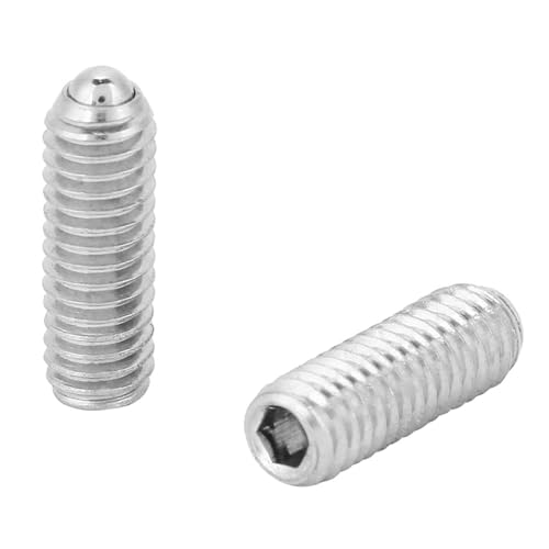 20Pcs M4 304 Stainless Steel Socket Head Grub Screws with Ball Point - Hex Set for Industrial Use, Cone Tip Plunger Machine Screws (M4*12mm) Durable Fasteners for Machinery and Equipment